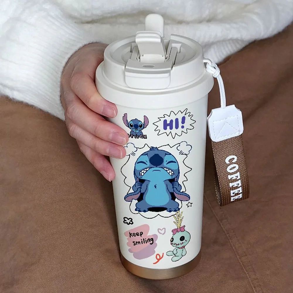 בקבוק שתייה טרמי מנירוסטה – עם קשית מובנית 600 מ"ל